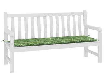 Poduszka na ławkę ogrodową wzór w liście 150x50x3 cm tkanina WM-361161