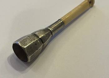 srebrna lufka do papierosa z kością