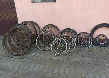 Koła felgi od starych rowerów Renak ZZR Łucznik PRL 23 sztuk