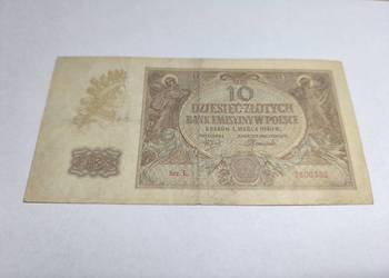 Banknot 10 zł 1940 rok seria L