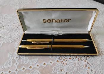 Elegancki zestaw vintage "senator" długopis i ołówek automatyczny w etui