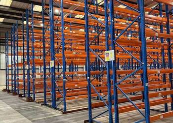 Regał paletowy rama H300x110cm trawers 270cm do magazynu hali przemysłowe