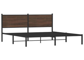 Łóżko Czarne Metalowe Rama Łóżka Metalowa Ze Stelażem 160x200 cm WM-4007768