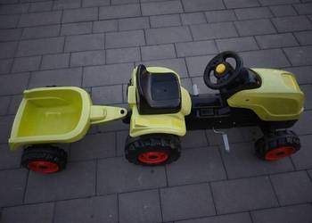 Traktor na pedały Claas GM Smoby z przyczepą zielony