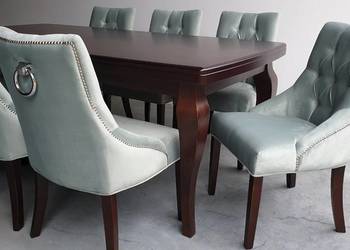 Krzesło tapicerowane chesterfield glamour hampton z kołatką