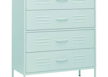Szafka z szufladami miętowa 80x35x1015 cm stalowa WM-336203