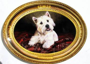 BIAŁY TERIER patera obrazek # Master Tartan NIGEL HEMMING # edycja limitowa