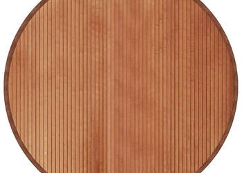 Dywan okrągły brązowy 100 cm bambusowy WM-376986