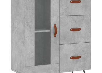 Szafka szarość betonu 695x34x90 cm materiał drewnopochodny WM-828016