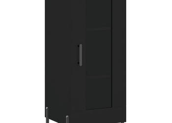 Szafka czarna 345x34x90 cm materiał drewnopochodny WM-828805