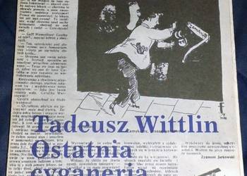 Ostatnia cyganeria - Tadeusz Wittlin