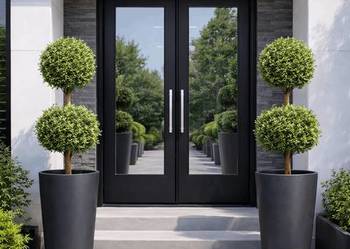 Sztuczny bukszpan kulki Premium 90 w doniczce jak żywy premium