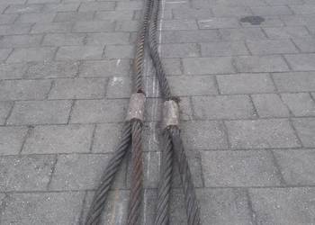 lina stalowa zakuta obustronnie, fi 52 mm, długa na 10 metrów