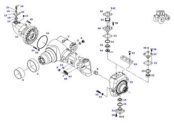 Case New Holland Carraro - oś przednia most 87745927