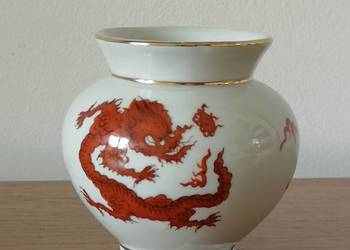 Wazonik porcelana Czerwony Smok vintage