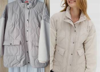 Kurtka pikowana ocieplana szara