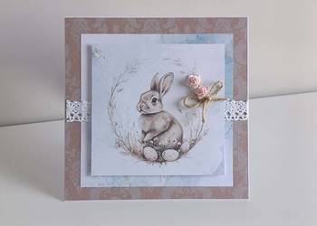 Kartka ręcznie robiona Świąteczna Wielkanoc 6