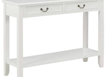 Stolik konsola biały 110 x 35 x 80 cm drewniany WM-249900