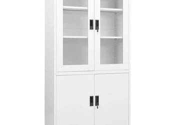 Szafa biurowa biała 90x40x180 cm stalowa WM-335946