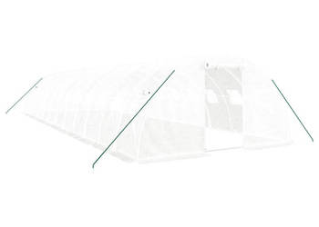 Szklarnia ze stalową ramą biała 48 m² 12x4x2 m WM-3188076