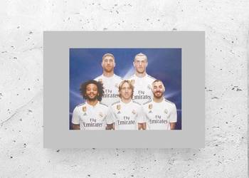 Real Madrid plakat A4, Real Madrid piłkarze plakat do domu