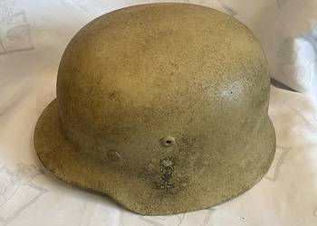 Hełm Stahlhelm M35/M40 Afrikakorps DAK – malowanie pustynne