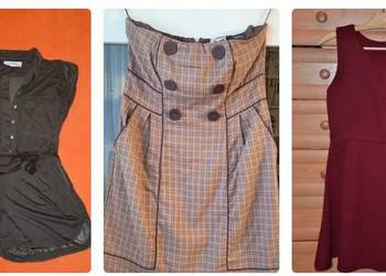 Sukienka mini kratka Stradivarius M, bordowa M, kombinezon ZARA M