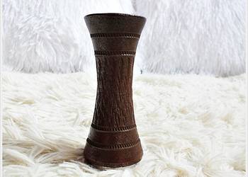 Stary świecznik / wazonik ceramiczny z lat 60-70 z epoki PRL