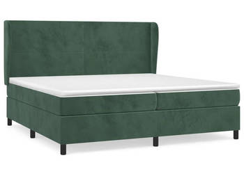 Łóżko kontynentalne z materacem zielone aksamit 200x200 cm WM-3129114