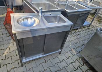 Zlew Gastronomiczny 2 Komorowy Drzwi Suwane 90/40/85 M
