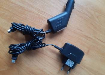 Ładowarki z końcówką miniUSB kpl. sieciowa i samochodowa