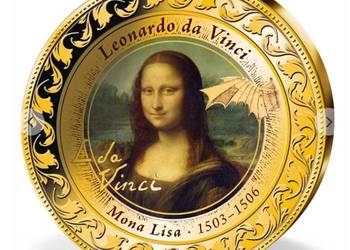 Kolekcjonerski numizmat "Mona Lisa" Leonarda da Vinci