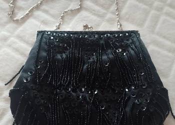 Handmade/Bogato zdobiona torebka wieczorowa z Londynu