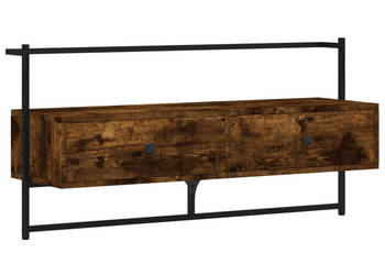 Szafka pod telewizor ścienna przydymiony dąb 1005x30x51 cm WM-833460