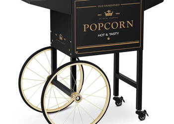 Wózek do maszyny do popcornu - czarno-złoty