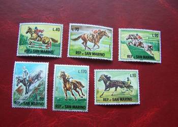 San Marino 1966 MNH Mi. 850/55 Fauna Konie  a