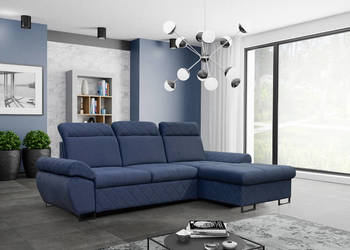 Narożnik Santana z funkcją spania, regulowane zagłówki.