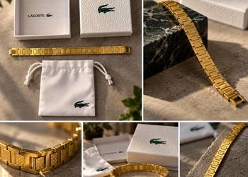 Bransoletka Lacoste złota – elegancka, pudełko + woreczek