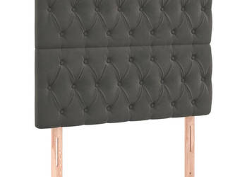 Zagłówek do łóżka z LED ciemnoszary 90x7x118/128 cm aksamit WM-3122797