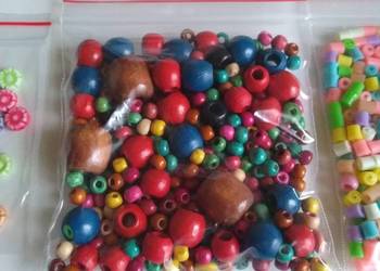Koraliki MIX Drewno Plastik