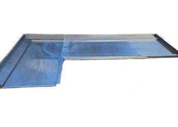 Blat narożny gastronomiczny stal nierdzewna 230x120 - do zmywalni