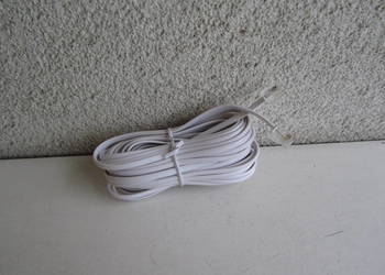 Kabel telefoniczny biały wtyk RJ11 6p4c x 2  dł. 7m