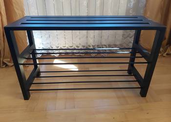 Ławka z półkami na buty metalowa