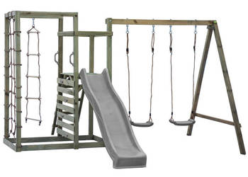 Plac zabaw dla dzieci Sebken 50 huśtawki drabinka zjeżdżalnia Trzciel