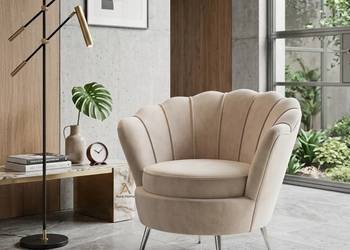 Fotel Muszelka Beżowy, Różne Kolory, Dostawa 0zł!