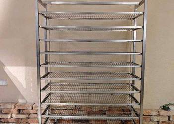Solidny wózek do studzenia pieczywa 127x40x180 ze stali nierdzewnej