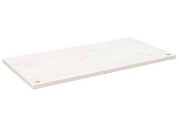 Blat biurka biały 100x50x25 cm lite drewno sosnowe WM-824456