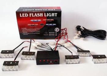 LAMPA STROBOSKOP LED 6 X 3 POMARAŃCZOWA