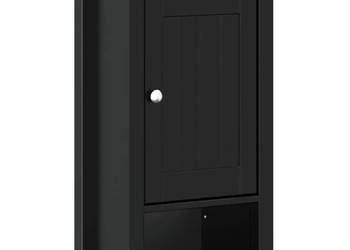 Wisząca szafka łazienkowa BERG czarna 40x27x715 sosnowa WM-358549