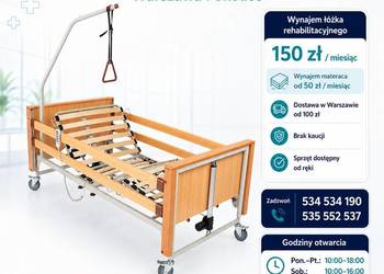 Łóżko Rehabilitacyjne Elektryczne Wynajem Warszawa | 150 zl / miesiąc Tanio